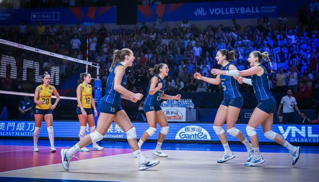Vôlei feminino Brasil supera Itália em virada emocionante e avança à final da Liga das Nações