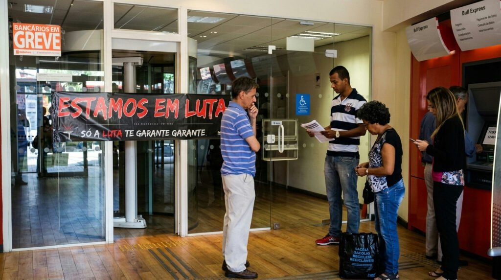 Bancários iniciam paralisação nacional de 24 horas por melhores condições