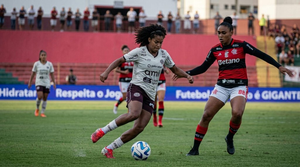 Flamengo larga na frente da Ferroviária com vitória por 1 a 0 nas quartas do Brasileirão Feminino