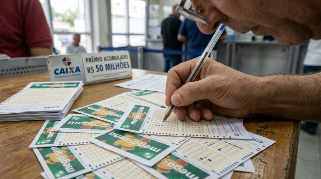 Ninguém acerta as seis dezenas da Mega-sena e prêmio acumula para R$ 50 milhões