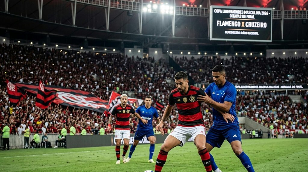 Rádio Nacional transmite embate decisivo entre Flamengo e Cruzeiro nas oitavas da Libertadores 2026
