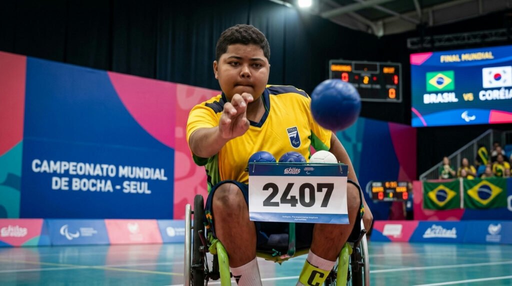 Seul coroa José Antônio Santos, 19, campeão mundial de bocha