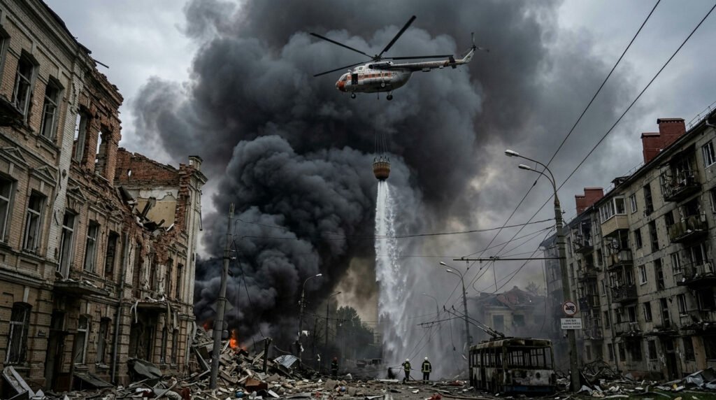 Bombardeio russo a Kiev deixa mortos e feridos após saída de enviados de paz dos EUA