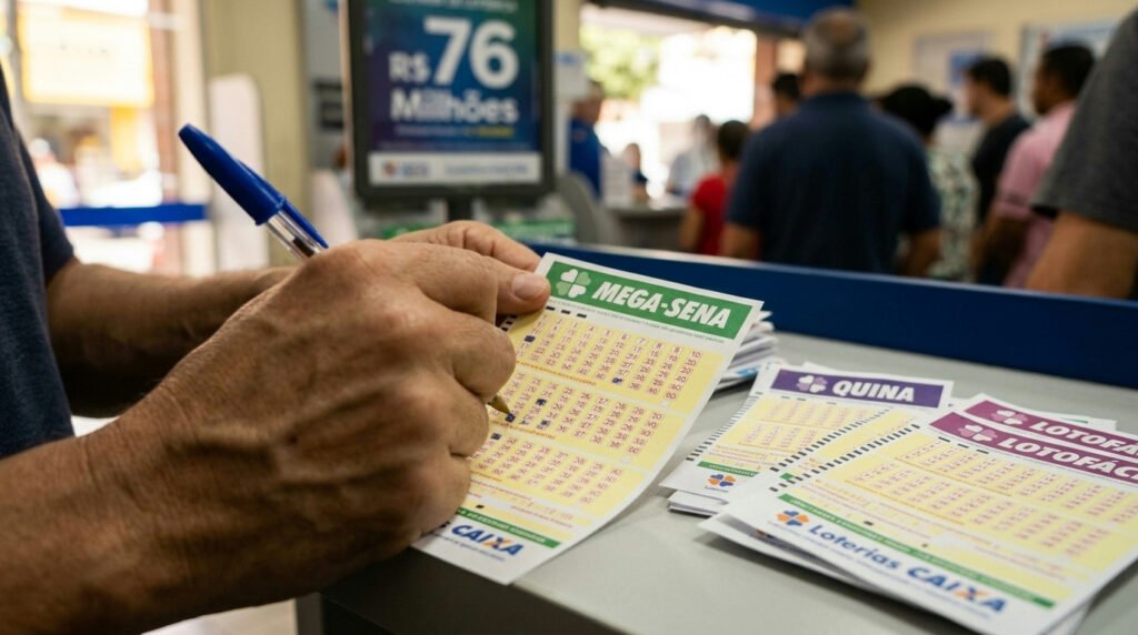 Mega-sena acumula e próximo sorteio pode pagar R$ 76 milhões a apostadores
