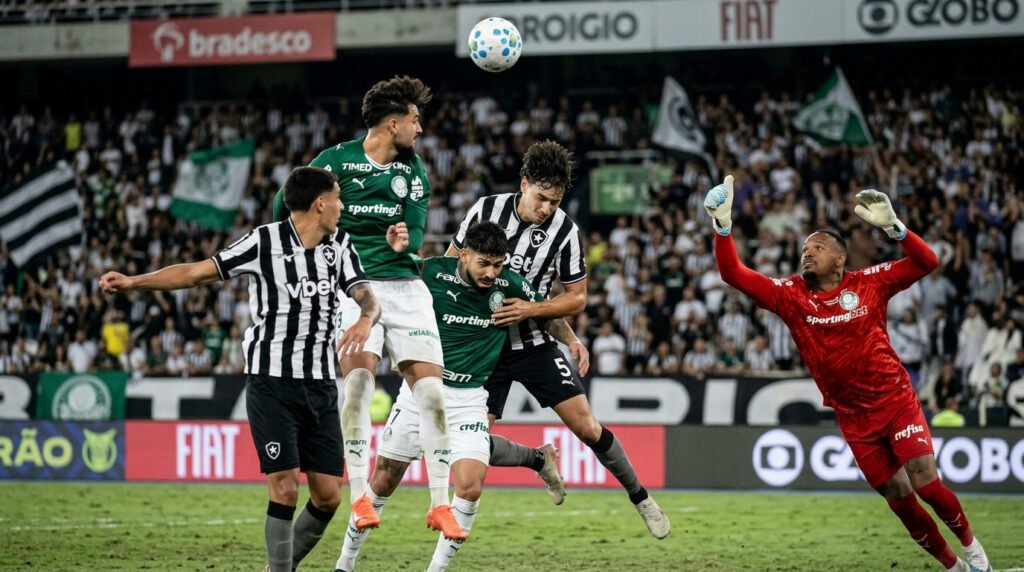 Reviravolta no Brasileirão: Botafogo empata com Palmeiras e Flamengo é o novo líder