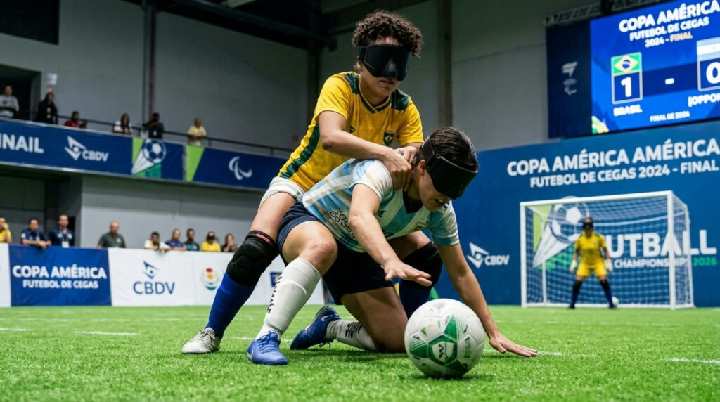Seleção feminina de futebol de cegas do Brasil garante prata na Copa América após final disputada