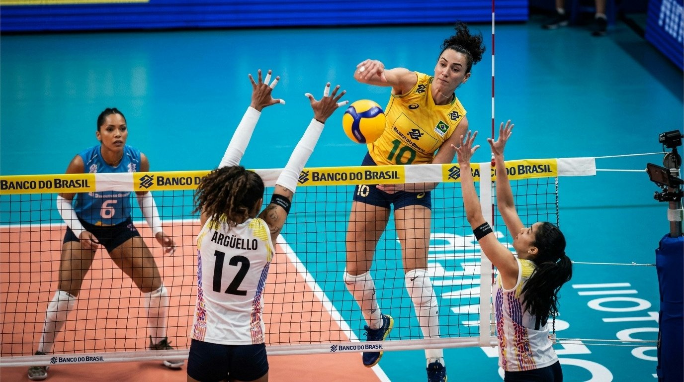 Seleção feminina de vôlei do Brasil estreia com vitória dominante no Sul-americano